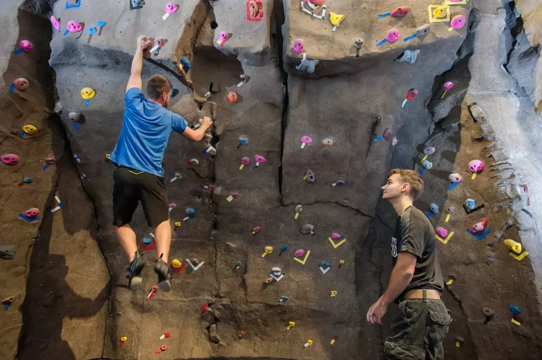 Climbing wall at the recreation center